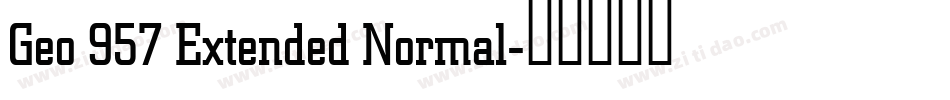 Geo 957 Extended Normal字体转换